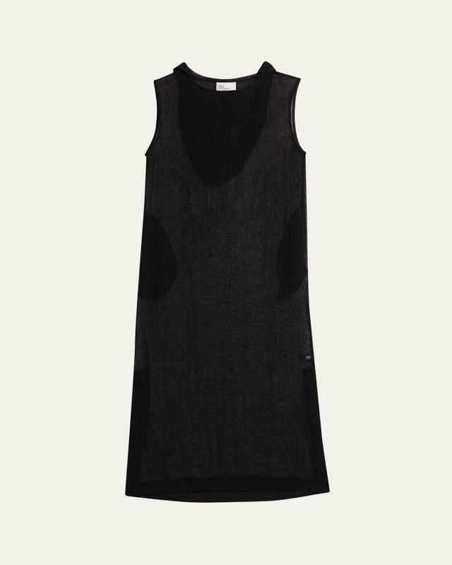 Column Hooded Gauze Maxi Dress